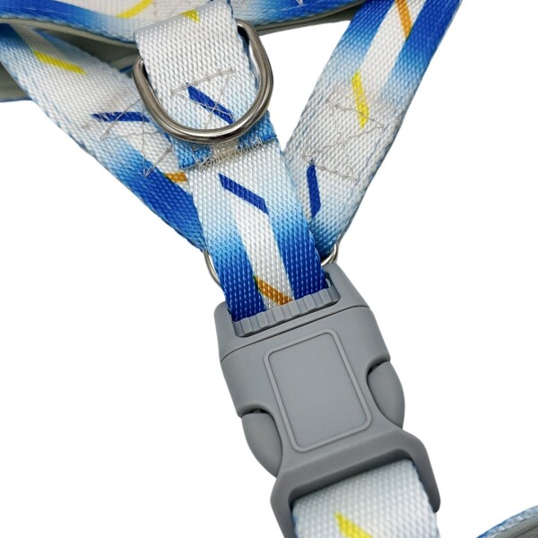 Arnes Correa Pretal Perro Mascota Ajustable Grande Variante Color Azul