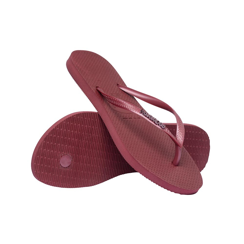 Sandalias Havaianas Slim Logo Metallic Mujer Amaranto