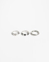 Sets Anillos Color Set De Anillos Metal Y Esmalte - Negro