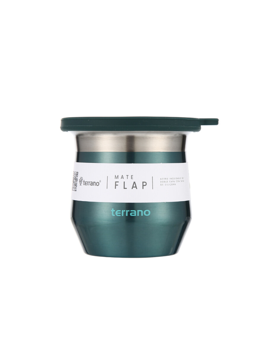 Mate Acero Flap - Metalizado - Verde 