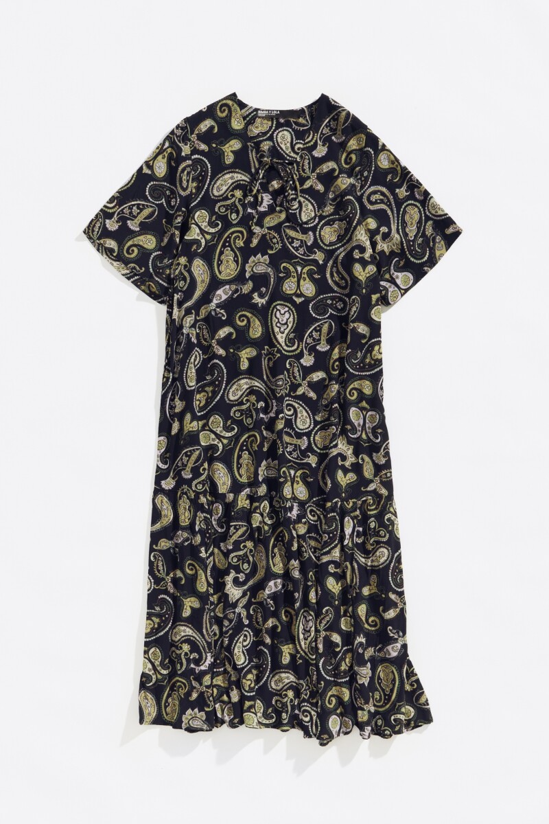 VESTIDO MUJER PAISLEY Negro