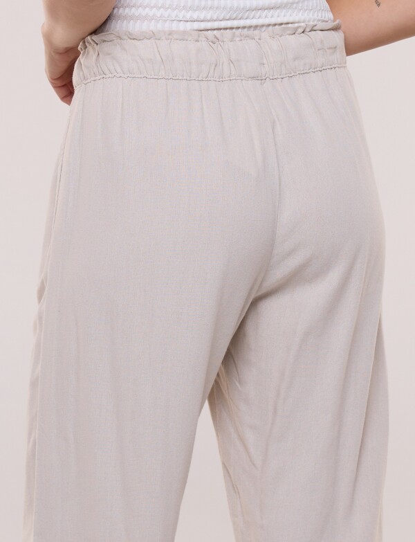 Capri Pull On Lino Con Cordón Ajustable BEIGE