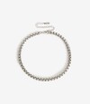 Collar Corto Metal Gold Plateado Rodio