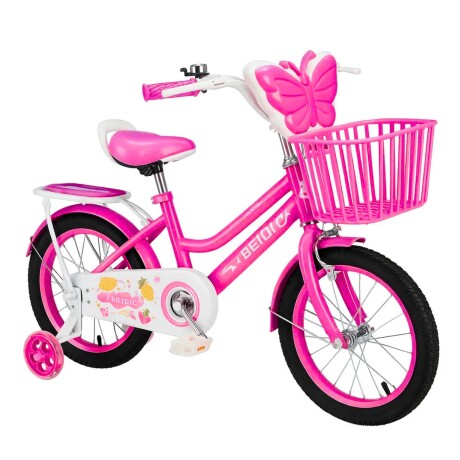 Bicicleta infantil Butterfly con música y luces Rodado 16 Fucsia