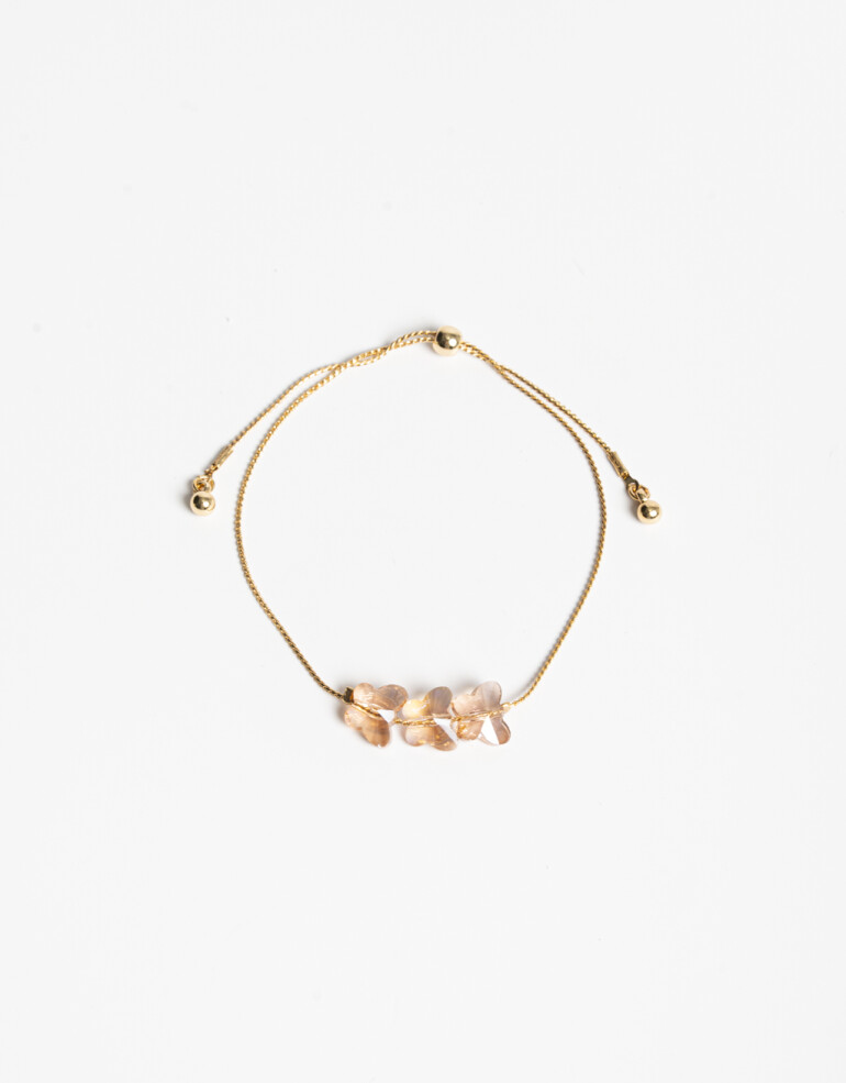 Pulseras Flexibles Special Price Pulsera Flexible Con Mariposas - Dorado