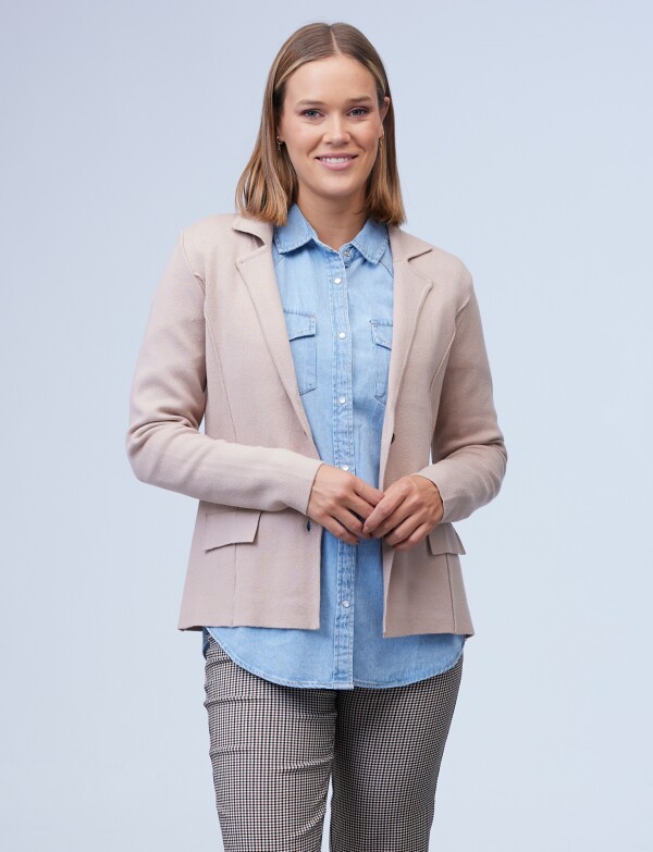 Cardigan Solapa BEIGE