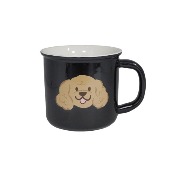 Taza cerámica animales 390ml negro