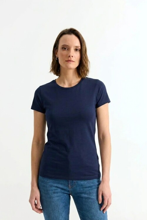 Remera cuello redondo ICONIC 150 AZUL MARINO