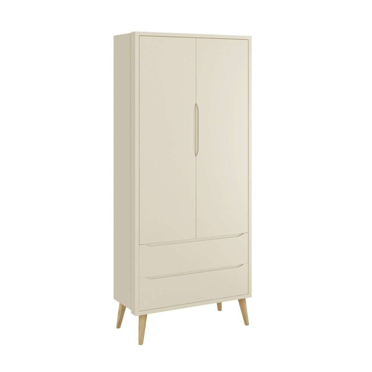 Ropero 2 Puertas 2 Cajones infantil Theo - Gris 