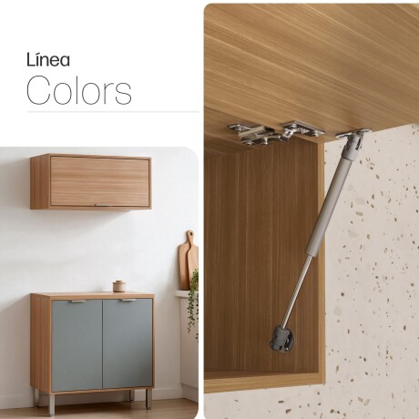 JUEGO DE COCINA 2 MODULOS MESADA MDF LINEA COLORS FREIJO Y VERDE