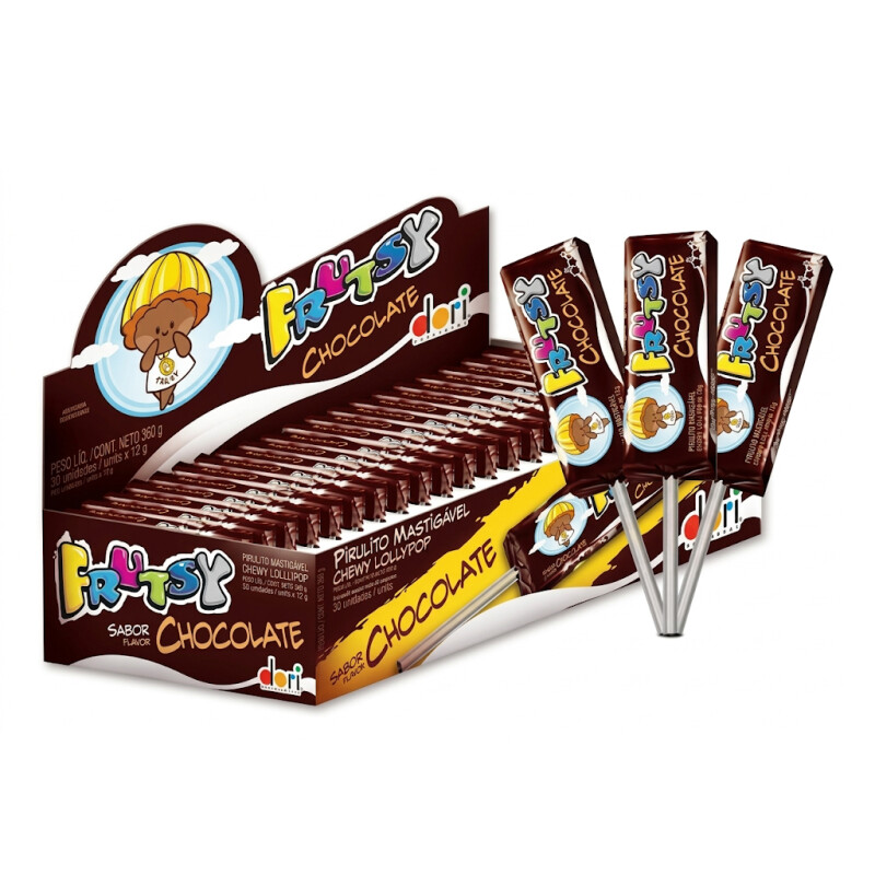 Pirulito Frutsy Chocolate De 50 unidades Pirulito Frutsy Chocolate De 50 unidades