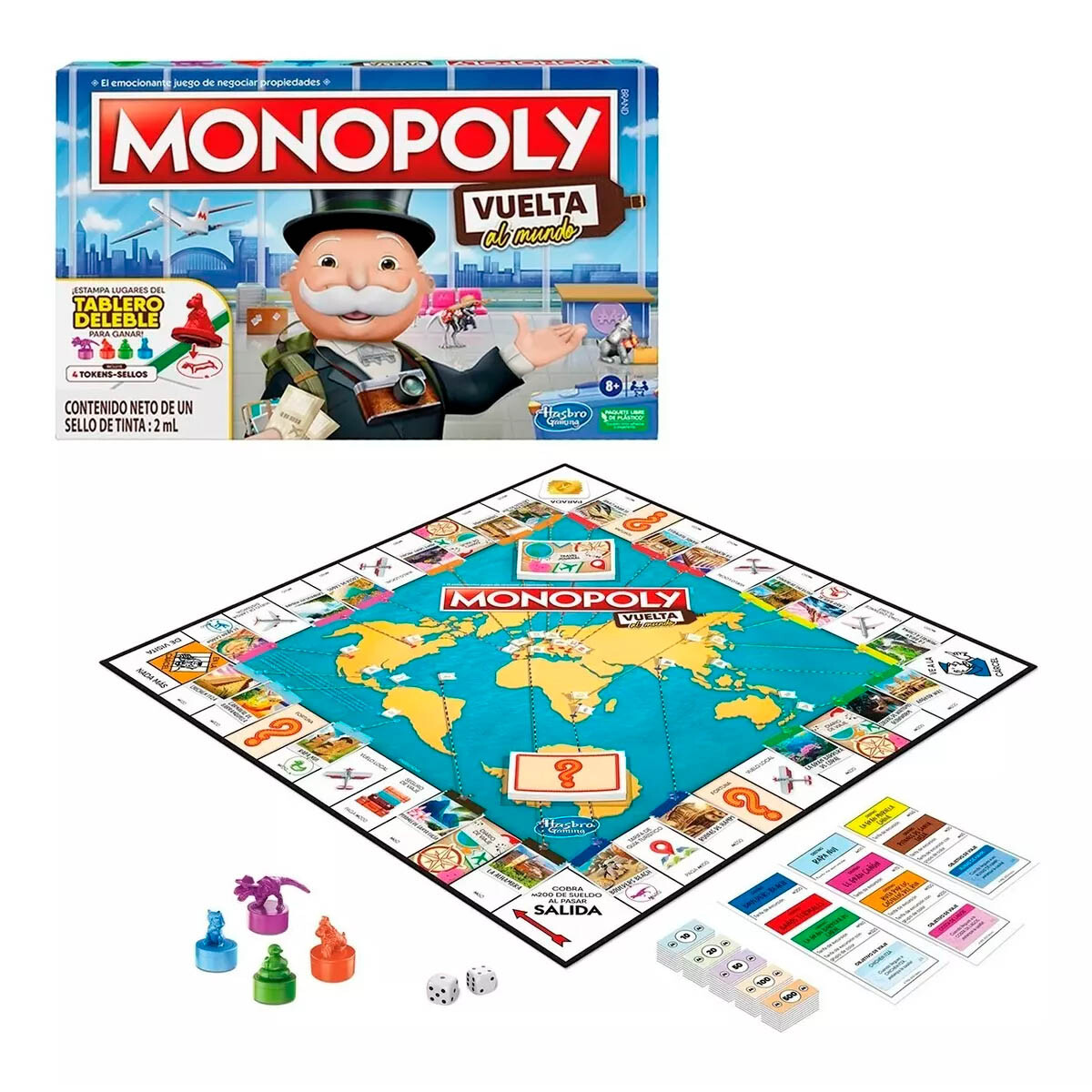 Juego De Mesa Hasbro Monopoly Vuelta Al Mundo 