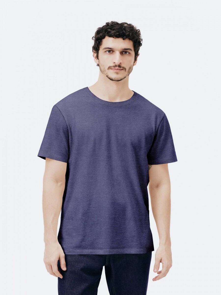 CAMISETAS BÁSICAS REGULAR WORLD - AZUL 