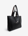 Shopper Shopper Reversible Con Doble Asa De Mano Y Hombro. - Negro