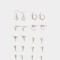 Aros Sets Strass Sets De Aros - Plateado