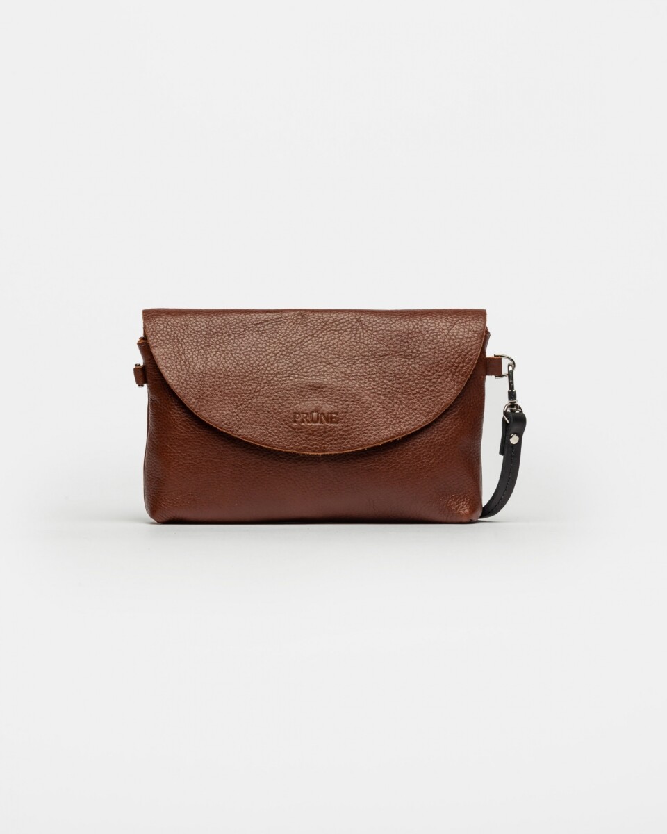 Mini Bag Viena En Cuero Liso Satinado - Tabaco 
