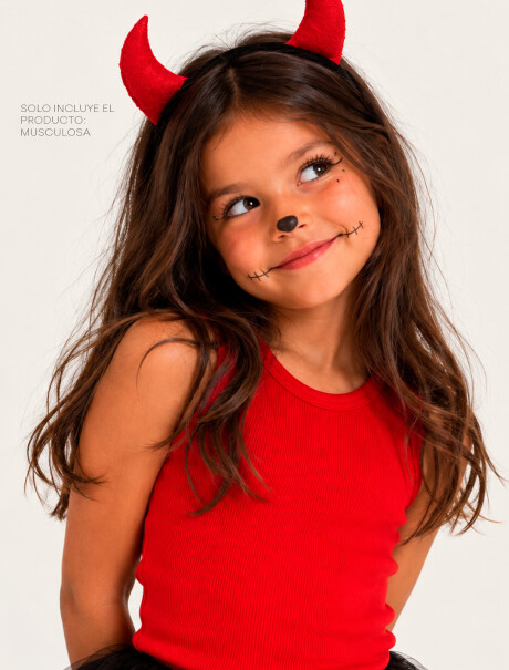 MUSCULOSA BÁSICA INFANTIL ROJO