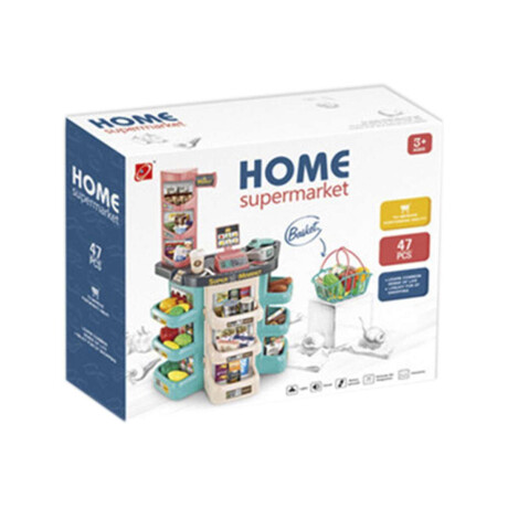 Mini Supermarcado Infantil c/ Caja registradora, Luz, Sonido 47 piezas