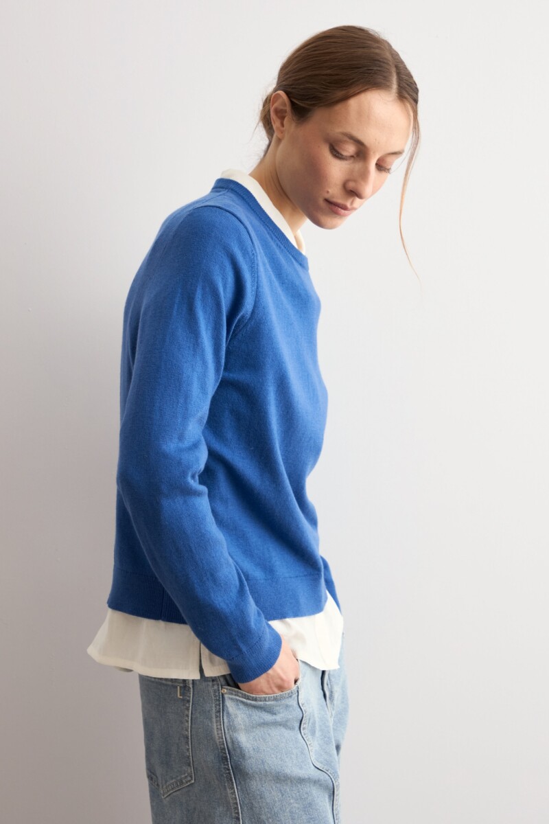 Sweater clásico cobalto
