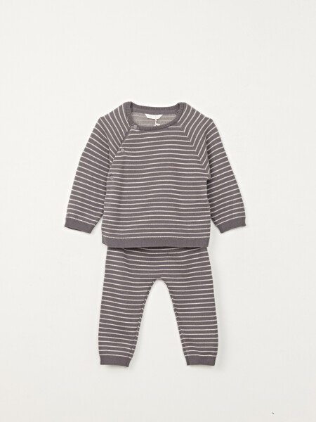 Set punto jacquard Gris