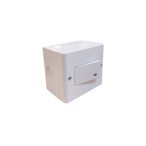 Caja 1 mód con pulsador de timbre blanco puro Sica SK3493