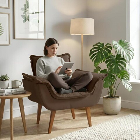 SILLON Butaca EROS Poltrona con asiento y espaldar de espuma revestido en terciopelo - Jolie 11 SILLON Butaca EROS Poltrona con asiento y espaldar de espuma revestido en terciopelo - Jolie 11