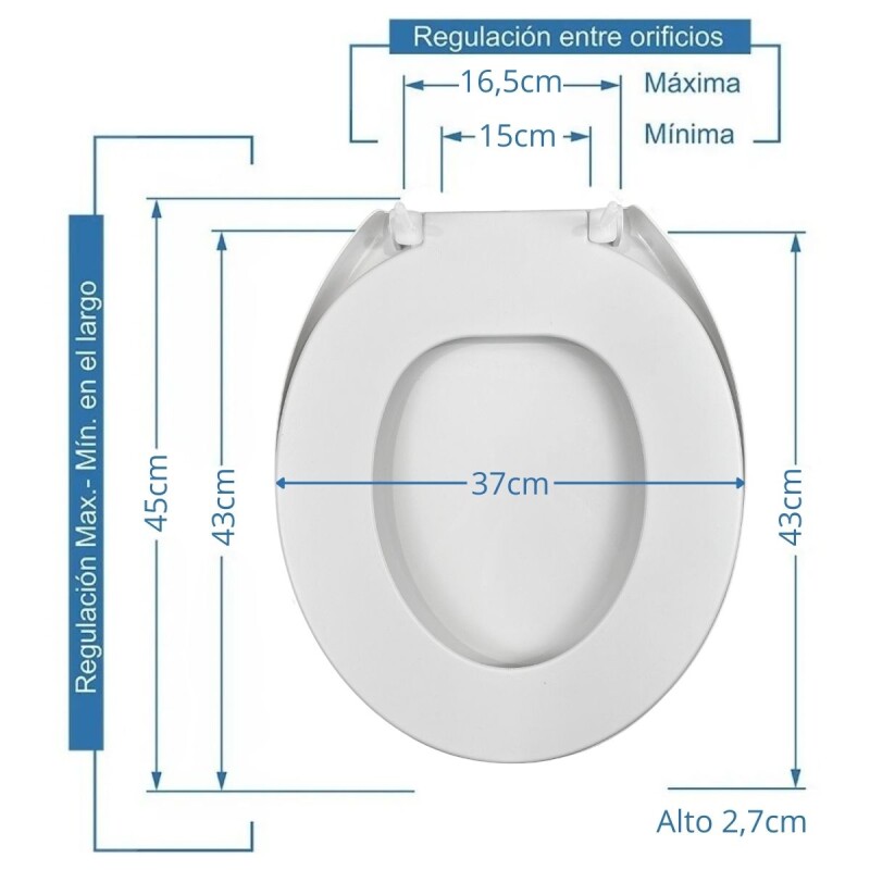 Asiento de inodoro Confort Eco BLANCO