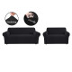 Funda cubre sofá elástica kit 3+2 NEGRO