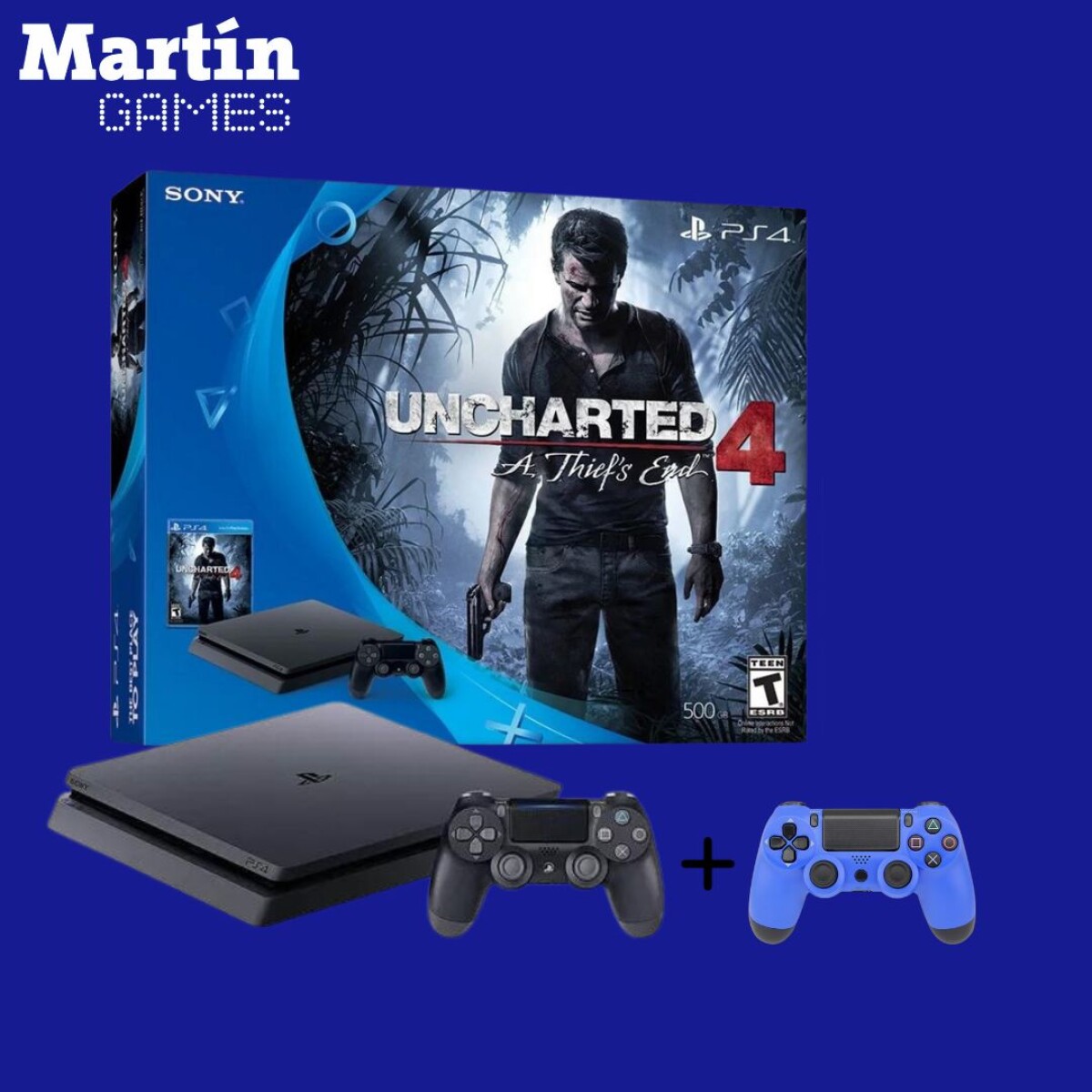 PS4 1TB 0KM + UNCHARTED 4 + 1 JOYSTICK EXTRA COMPATIBLE 