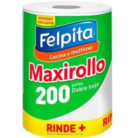 TOALLA DE COCINA FELPITA MAXIROLLO 200 PAÑOS TOALLA DE COCINA FELPITA MAXIROLLO 200 PAÑOS