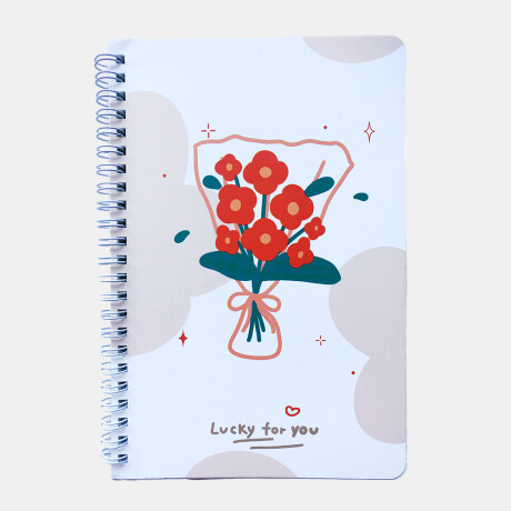 Libreta A5 Estampada Diseño Blanco 02