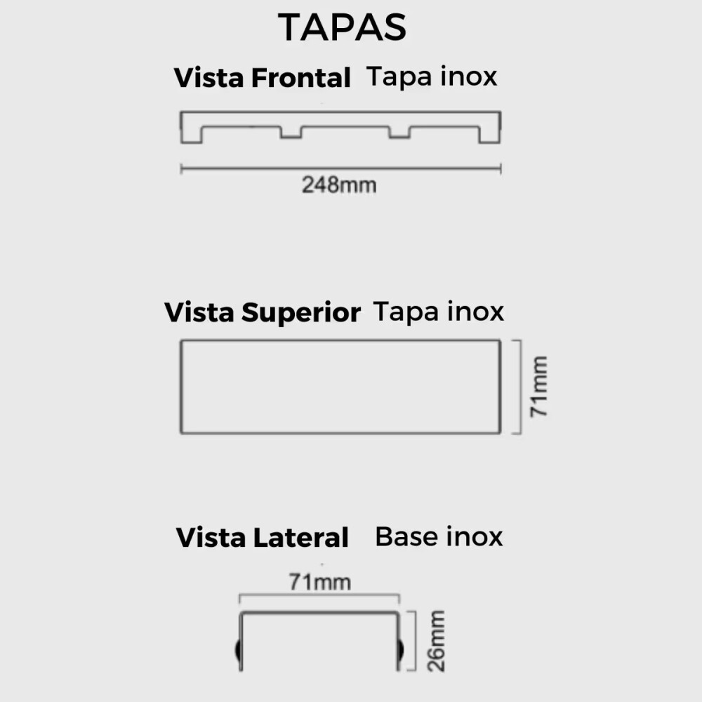 ELLEVE Receptaculo tapa ac inox grafito 25cm Tiny Elleve Receptaculo Tapa Ac Inox Grafito 25cm Tiny