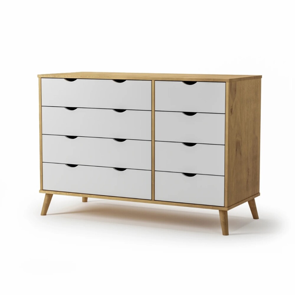 Cómoda 8 Cajones Madera - Linea Dublin Blanco