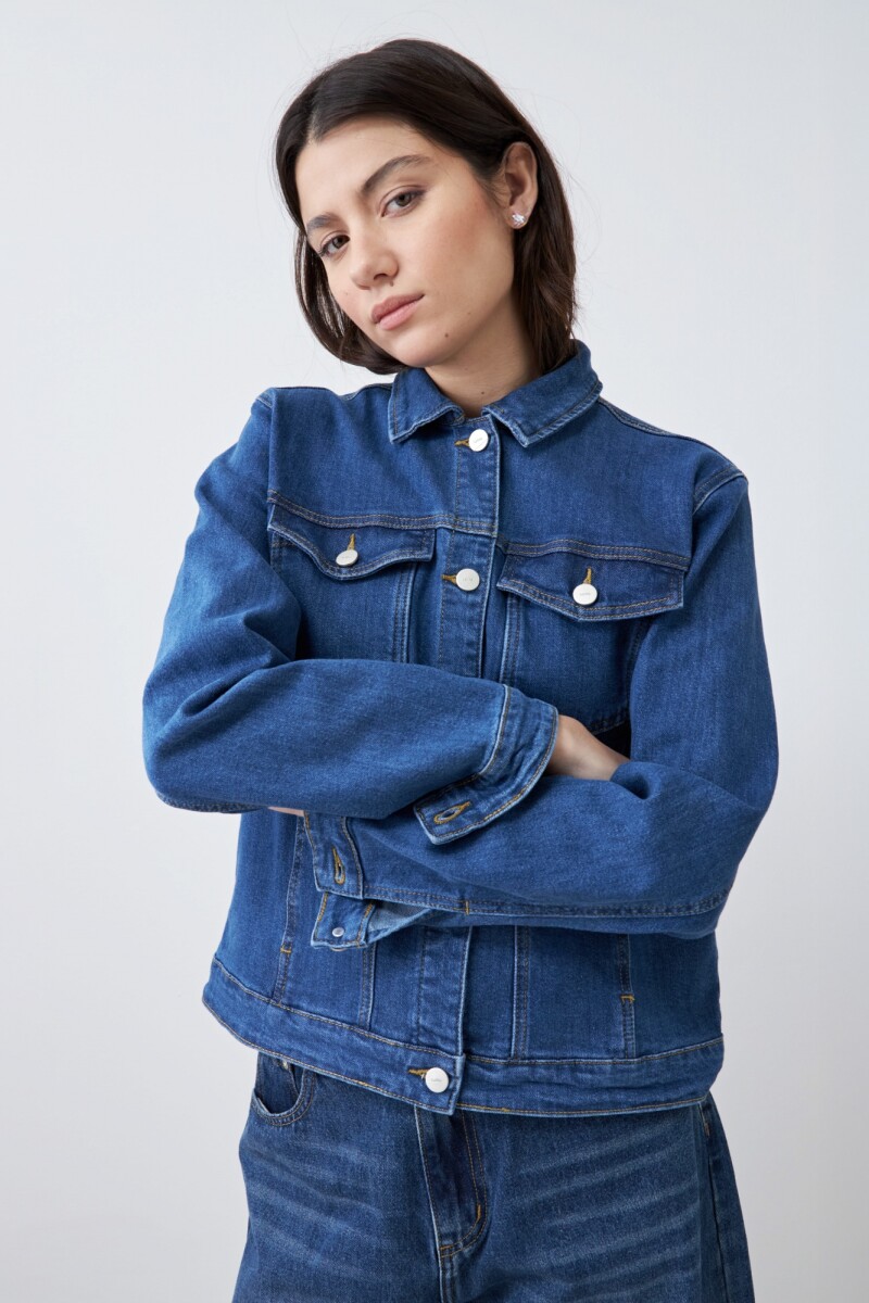 Campera clásica de jean jean medio