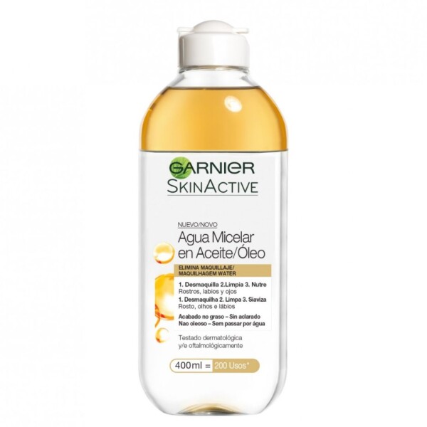 Agua Micelar Garnier Bifásico Óleo 400ml Agua Micelar Garnier Bifásico Óleo 400ml
