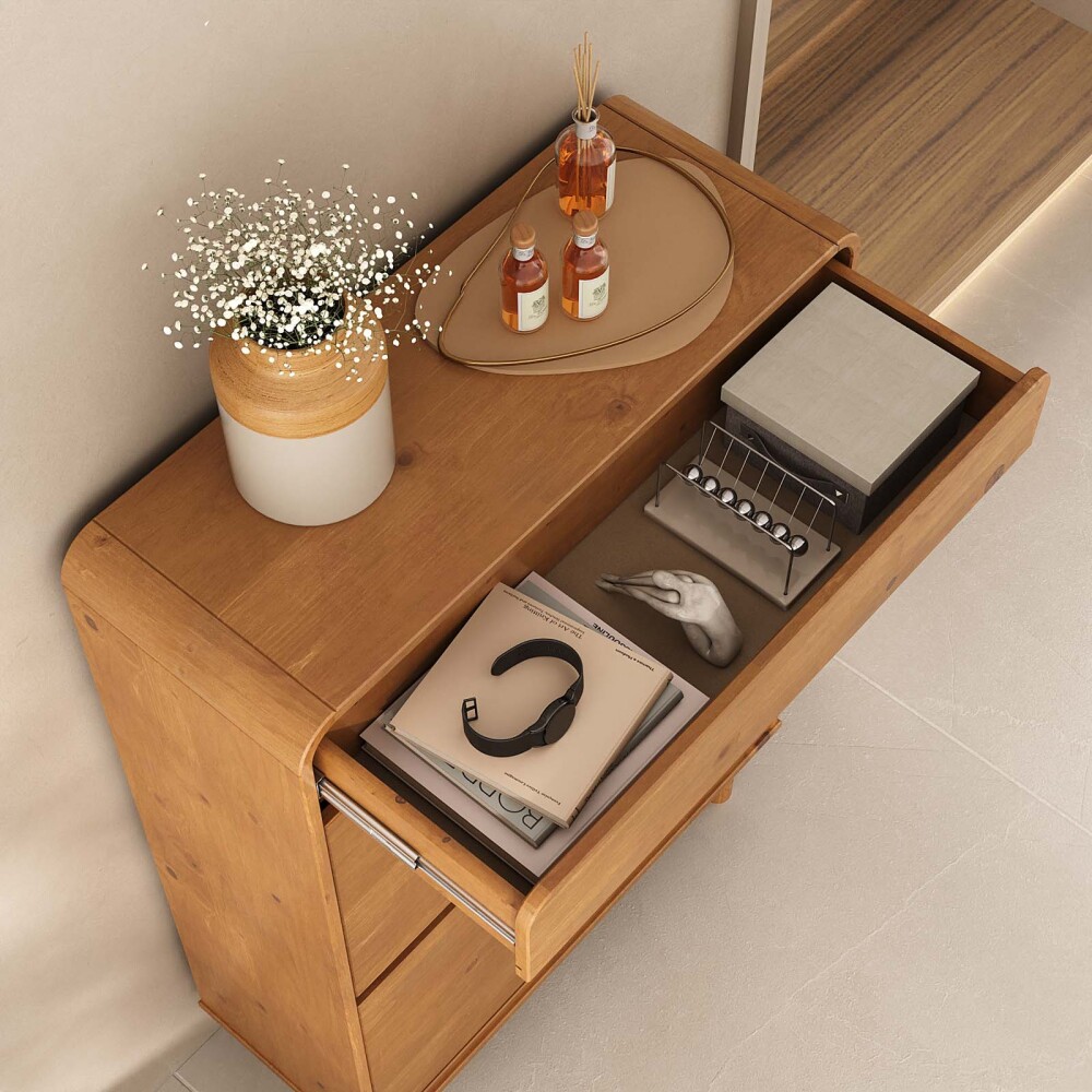 ZAPATERA MADERA NATURAL-BEIGE FORT