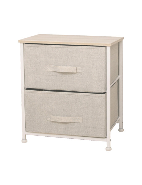 MUEBLE 2 CESTOS TELA ESTRUCTURA ACERO BEIGE. 45X30X51CM MUEBLE 2 CESTOS TELA ESTRUCTURA ACERO BEIGE. 45X30X51CM
