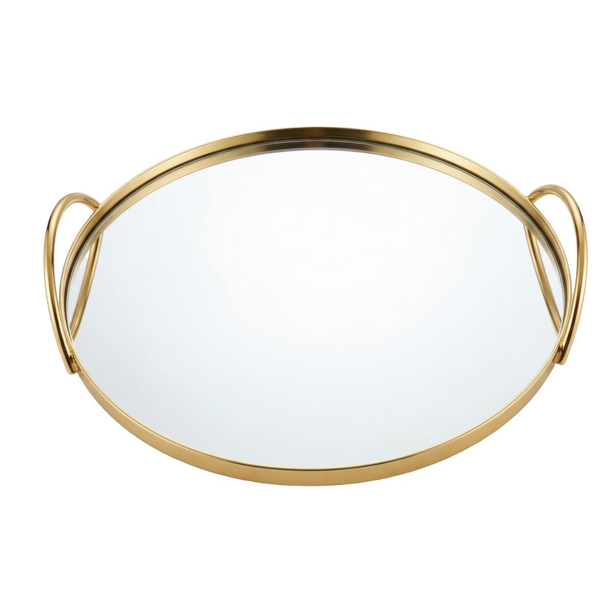 BANDEJA RED DORADA ESPEJADA GDE 