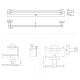 SET DE ACCESORIOS PORTA ROLLO TOALLERO METAL ROMA GRIS GRIS-BRUSHED NICKEL