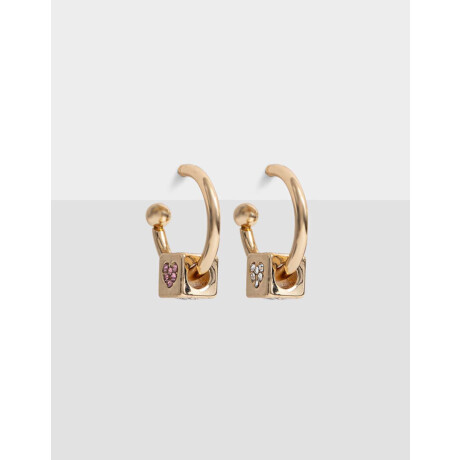 Argollas Dijes Bañadas En Oro Dorado