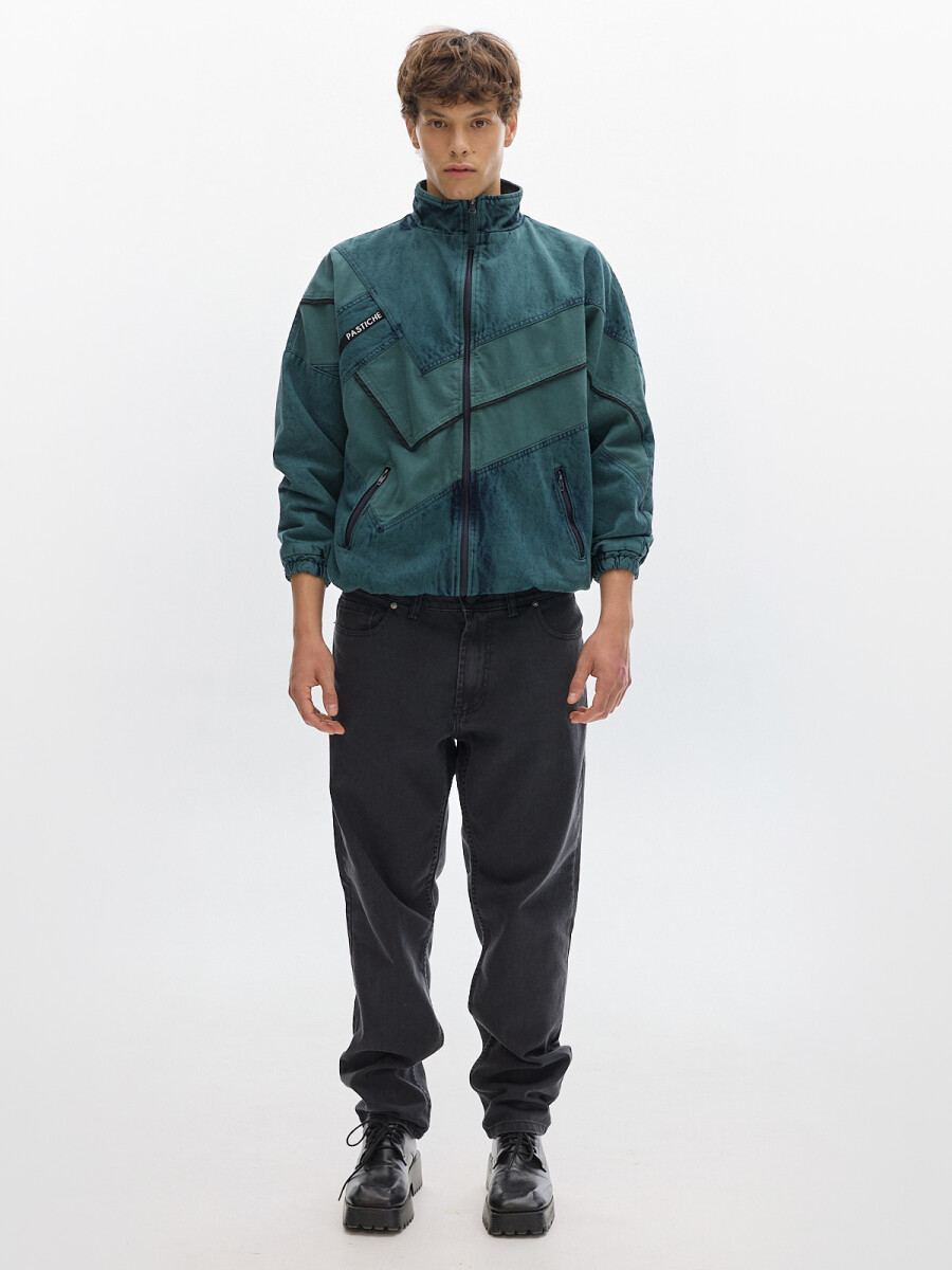 Campera Olímpica Denim Washed - Green 