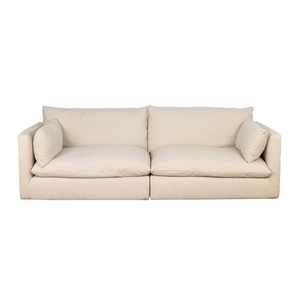 SOFÁ C/FUNDAS DESMONTABLES 3 CUERPOS TELA NATURAL-BEIGE LA JOLA CRUDO