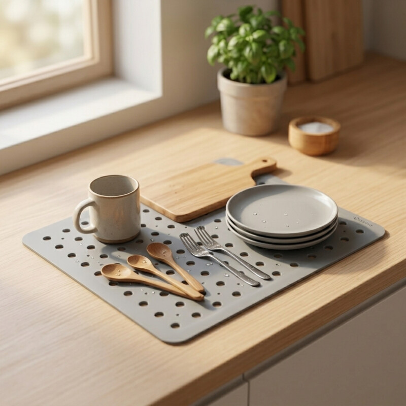 Escurridor de mesada/pileta 33x28cm GRIS