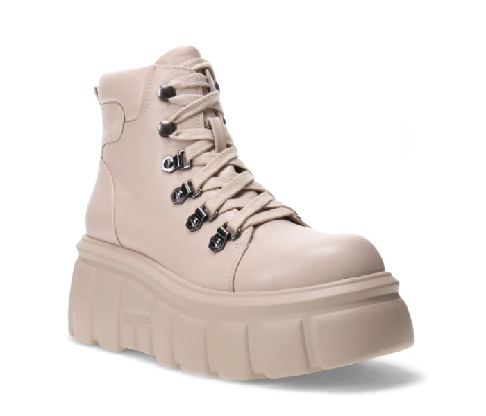 Bota MORIE acordonada y con cierre Beige
