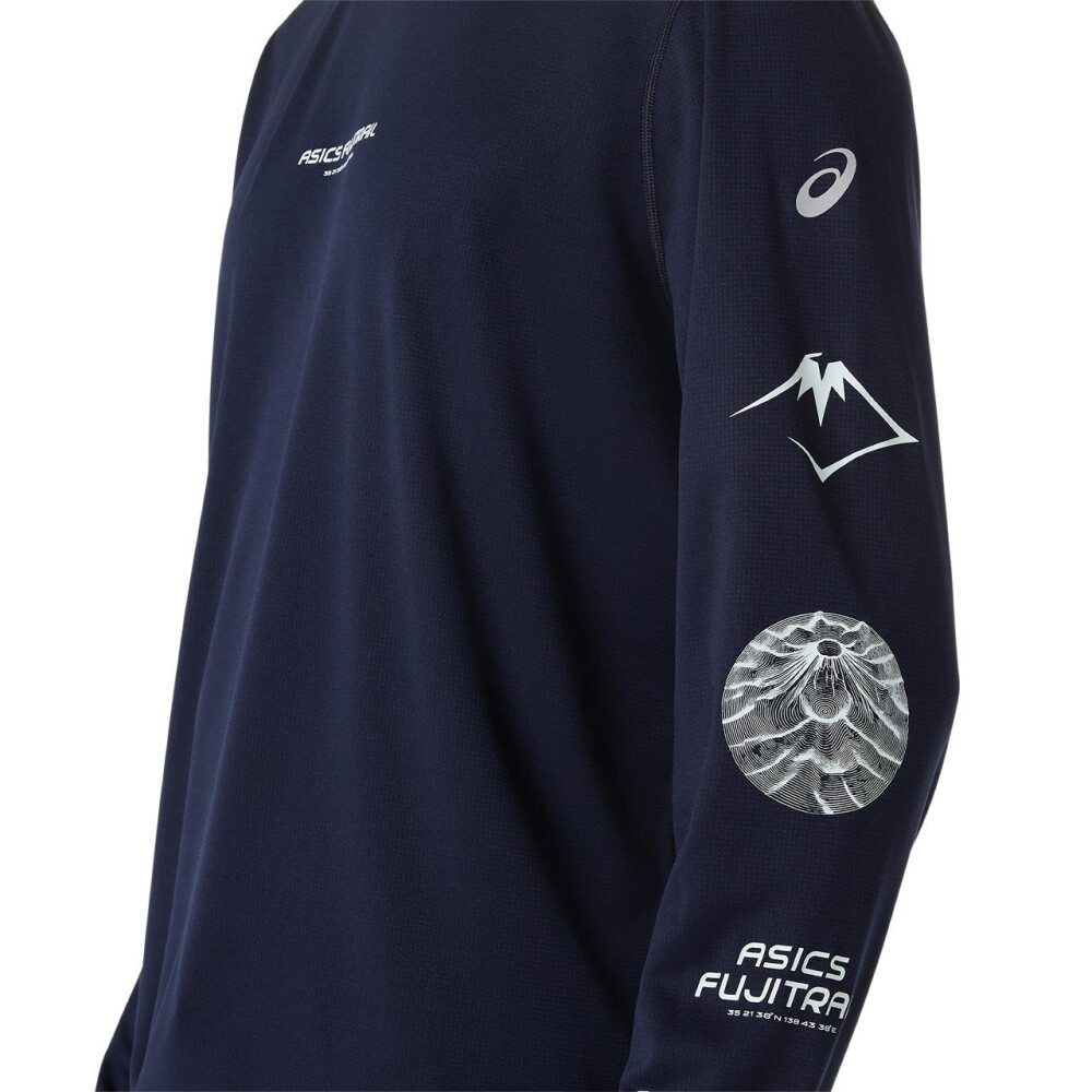 Polo Running Fujitrail Logo LS Top Hombre Midnight/cobalt Burst/cool Grey