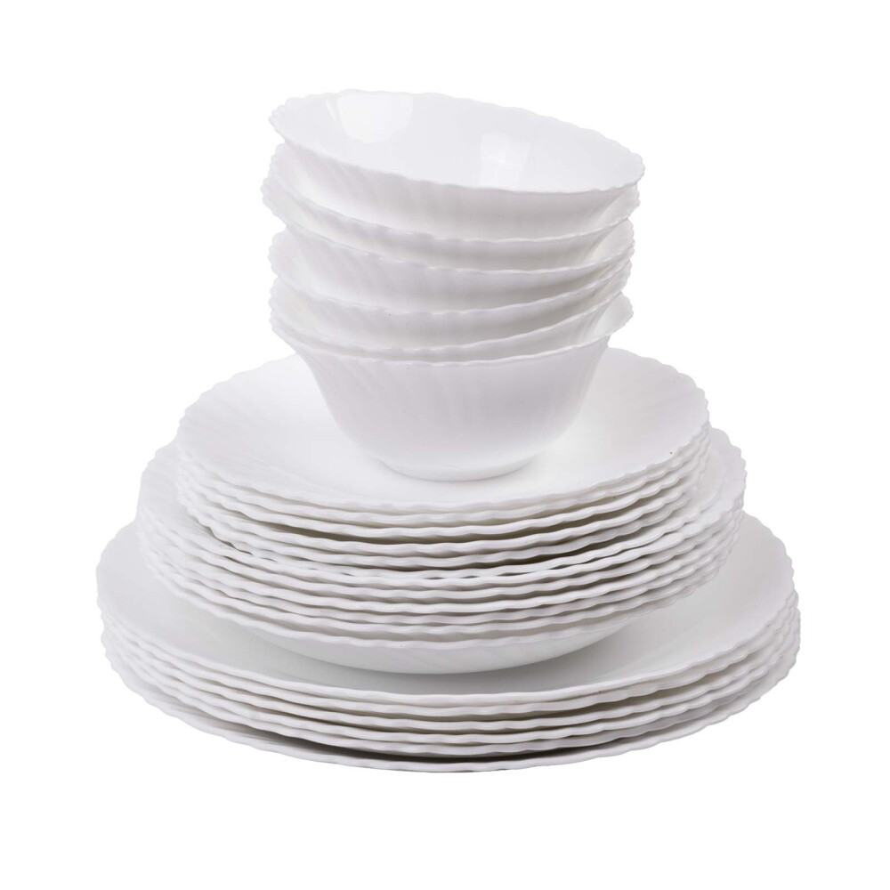 SET VAJILLA 24PCS BLANCO CERÁMICA LXP24W