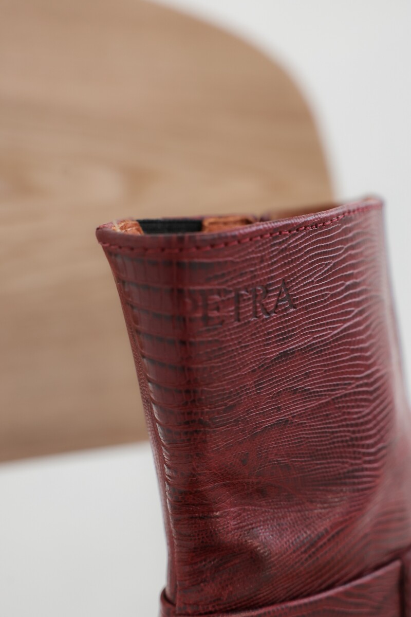 Bota Julia Short Bordeaux