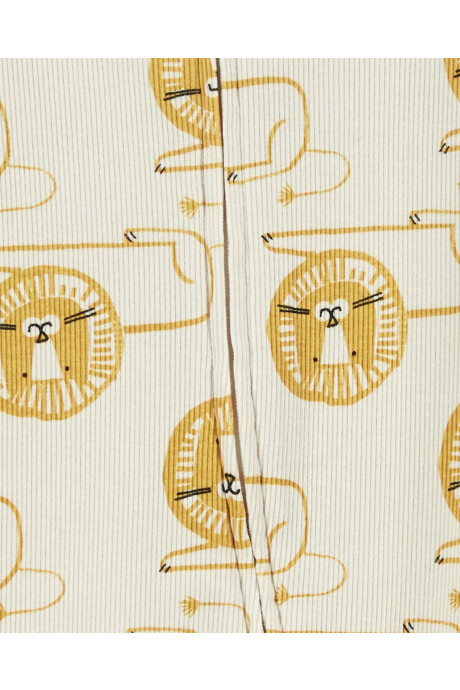 Pijama una pieza de algodón con pie, diseño león Pijama una pieza de algodón con pie, diseño león