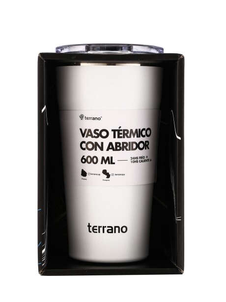 Vaso Acero Inox. 600mL. Blanco