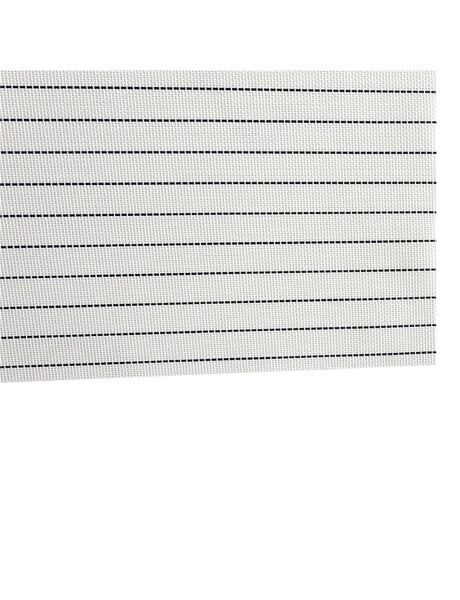 INDIVIDUAL PVC RAYAS NEGRAS 45x30CM BLANCO INDIVIDUAL PVC RAYAS NEGRAS 45x30CM BLANCO